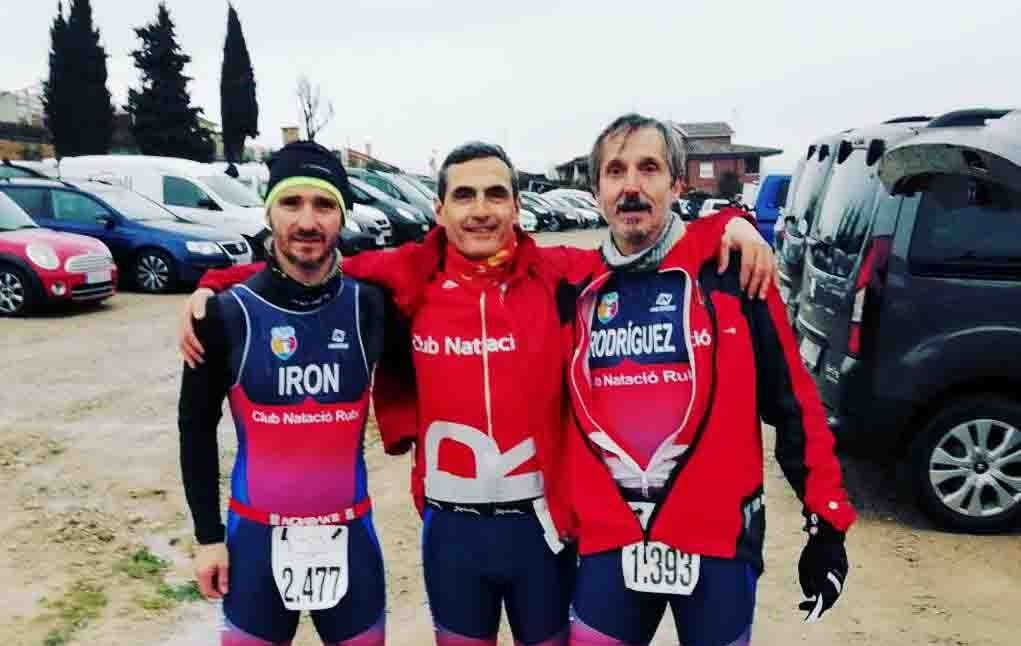 Un equip masculí de triatló al Campionat Nacional de Catalunya Absolut