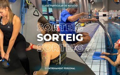 Guanyador del sorteig d’una sessió d’entrenament personal o una classe personalitzada de natació (a escollir)