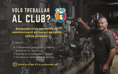 Vols treballar al Club? Busquem un/a operari/a de manteniment