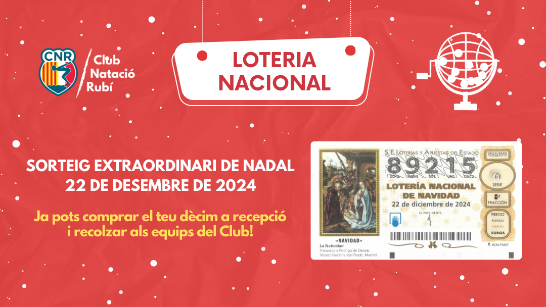 Ja tenim a la venda la loteria de Nadal del Club!
