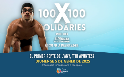 T’apuntes al primer repte de l’any? Tornen les 100×100 Solidàries del Club Natació Rubí!