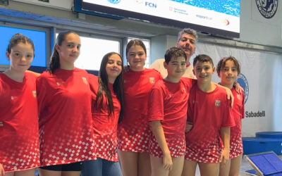 Quatre nedadores i tres nedadors del Club participen amb bons resultats al Campionat de Catalunya Combinat d’Hivern Aleví