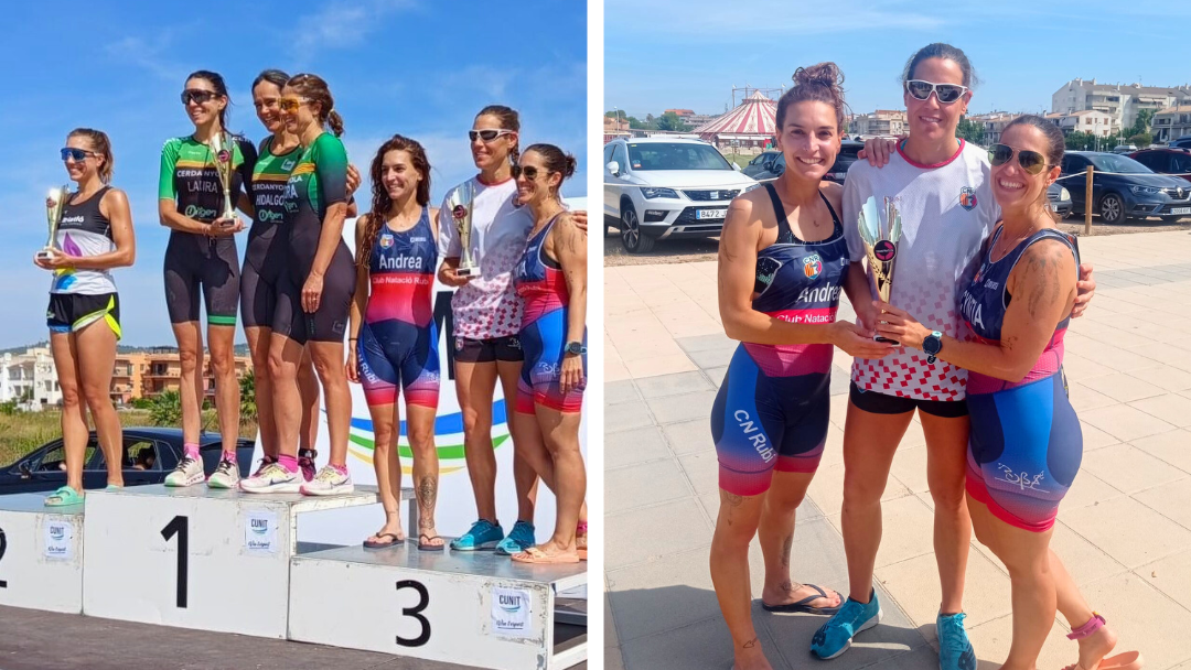 Bronze per a l’equip femení de triatló i top 10 pel masculí al XIII Aquatló de Cunit, Campionat Nacional de Catalunya per Grups d’Edat