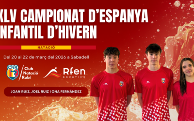 L’Ona Fernández, el Joan Ruiz i el Joel Ruiz representaran al Club al Campionat d’Espanya Infantil d’Hivern de natació