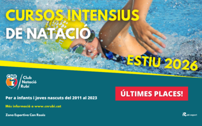 Últimes places per als Cursos Intensius de Natació d’Estiu 2026