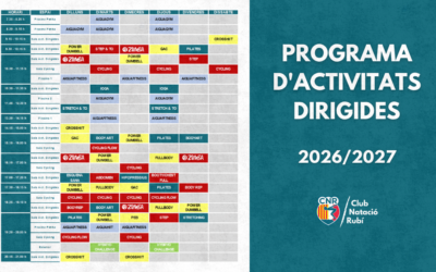 Més de 70 activitats a la setmana: descobreix el nou programa d’Activitats Dirigides 2026/2027